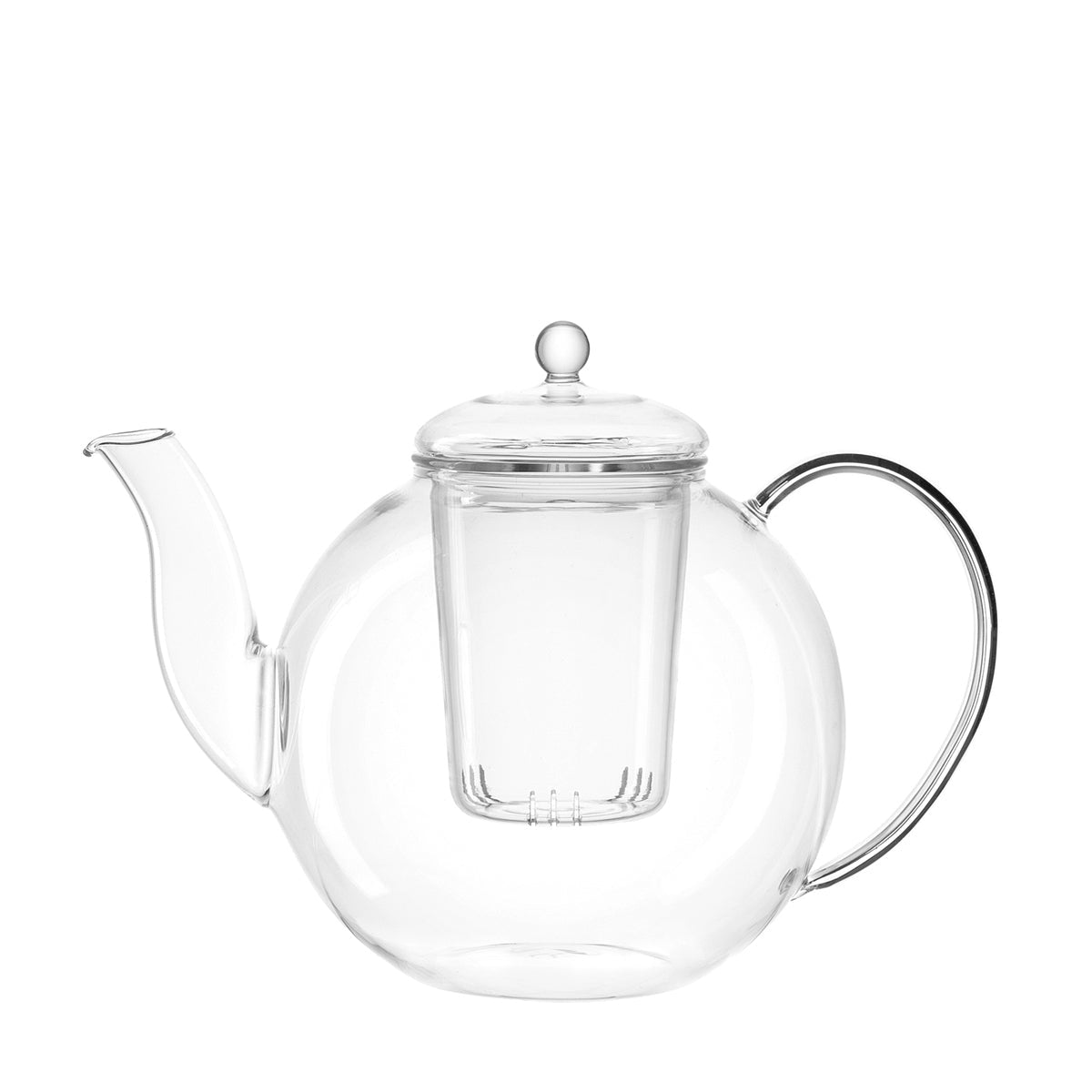 Leonardo Teekanne – 1,2 l, Ø 19,2 cm, Borosilikatglas, mit Deckel, spülmaschinenfest, mit Filtereinsatz