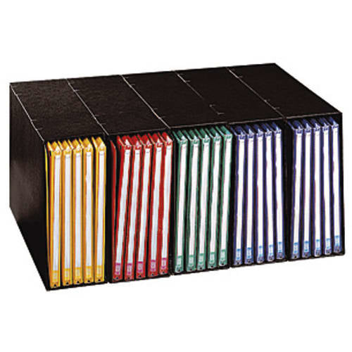 Oxford Mappen-Container – 4 Fächer, Karton, Schwarz, B 100 × H 350 × T 250 mm
