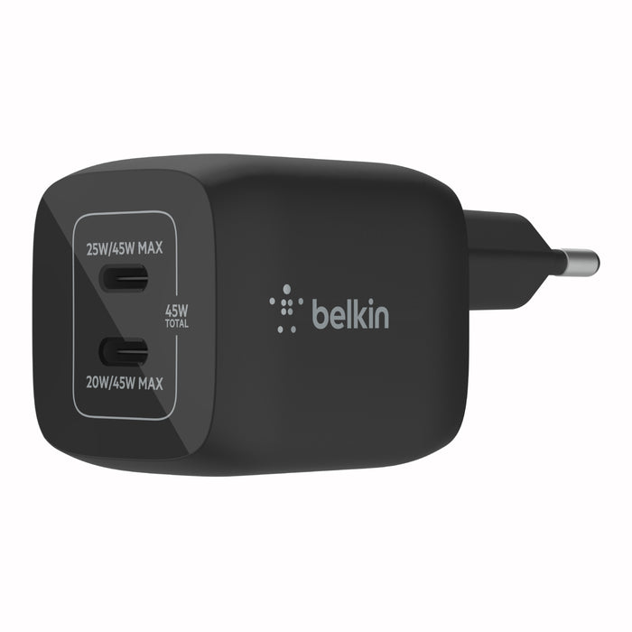 Belkin Ladegerät – 45 W, 2× USB-C, PD, PPS, GaN