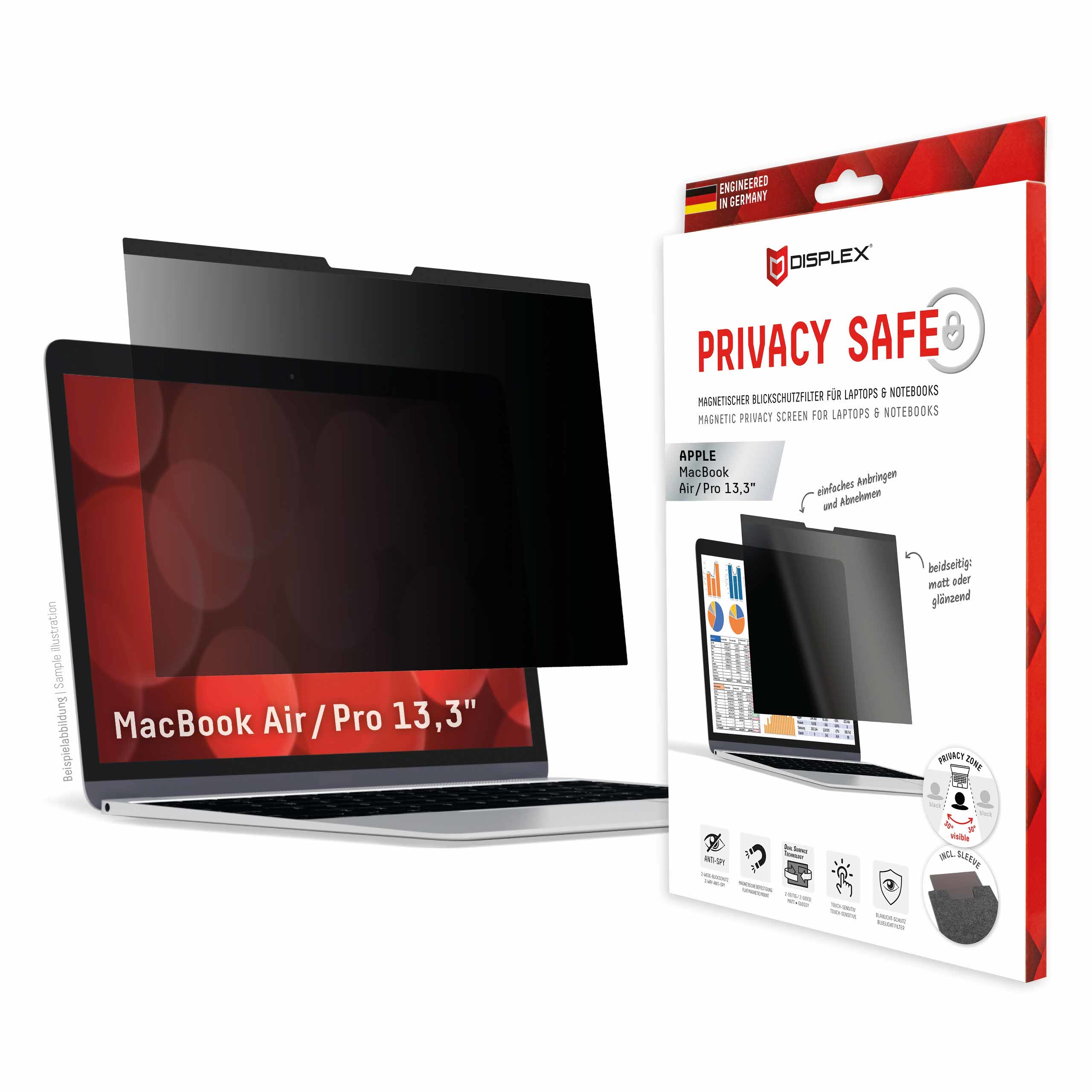 E.V.I. Displayschutz für Apple MacBook Air/Pro 13,3"
