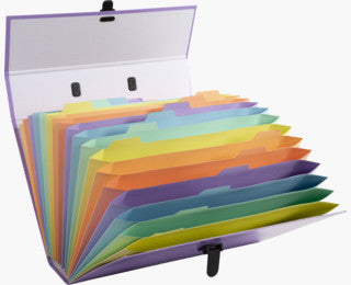Exacompta Ordnungsmappe – A4, 18-teilig, malve, Karton/Papier