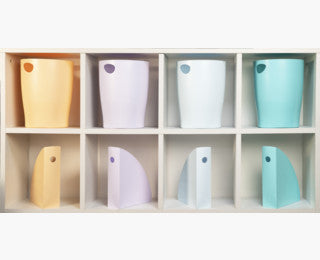 Exacompta Papierkorb ECOBIN Aquarel – 15 l – Kunststoff (PP), rund – hellgrün