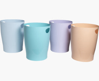 Exacompta Ecobin Papierkorb – 15 l – Kunststoff (PP), rund – Malve