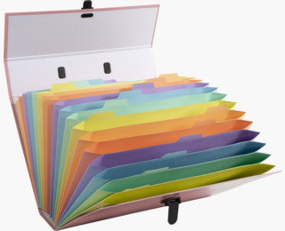 Exacompta Ordnungsmappe – A4, 18-teilig, koralle, Karton/Papier
