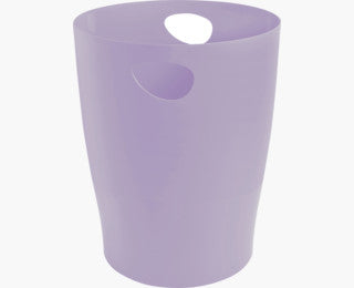 Exacompta Ecobin Papierkorb – 15 l – Kunststoff (PP), rund – Malve