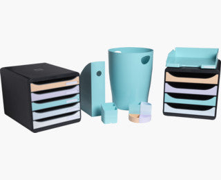 Exacompta Papierkorb ECOBIN Aquarel – 15 l – Kunststoff (PP), rund – hellgrün