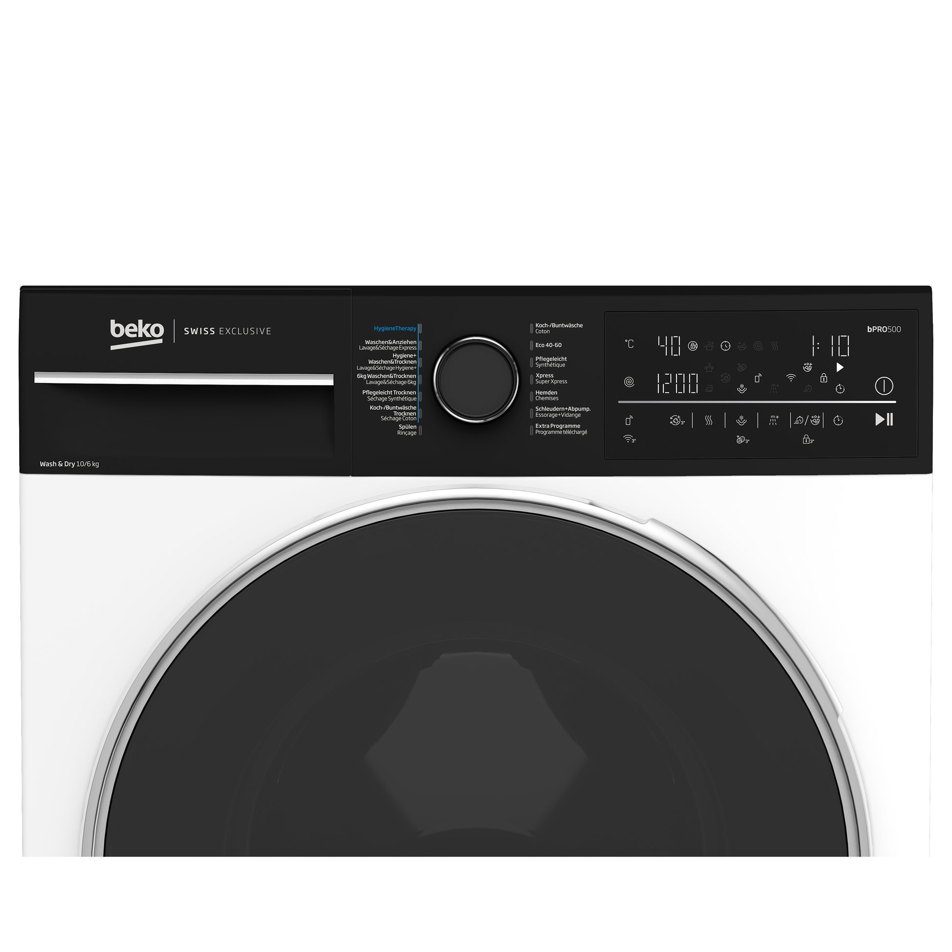 Beko Waschtrockner WT510 – 10 kg Waschen/7 kg Trocknen, 1'400 U/min, SteamCure & Inverter – weiss