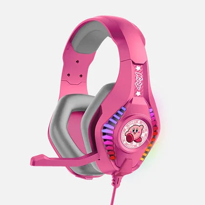OTL Technologies OTL Nintendo Kirby PRO G5 – Duo Headset, Over-Ear – 3,5 mm Klinke, wegklappbares Mikrofon – Rosa