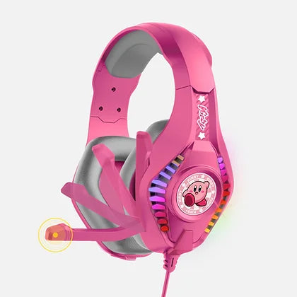 OTL Technologies OTL Nintendo Kirby PRO G5 – Duo Headset, Over-Ear – 3,5 mm Klinke, wegklappbares Mikrofon – Rosa