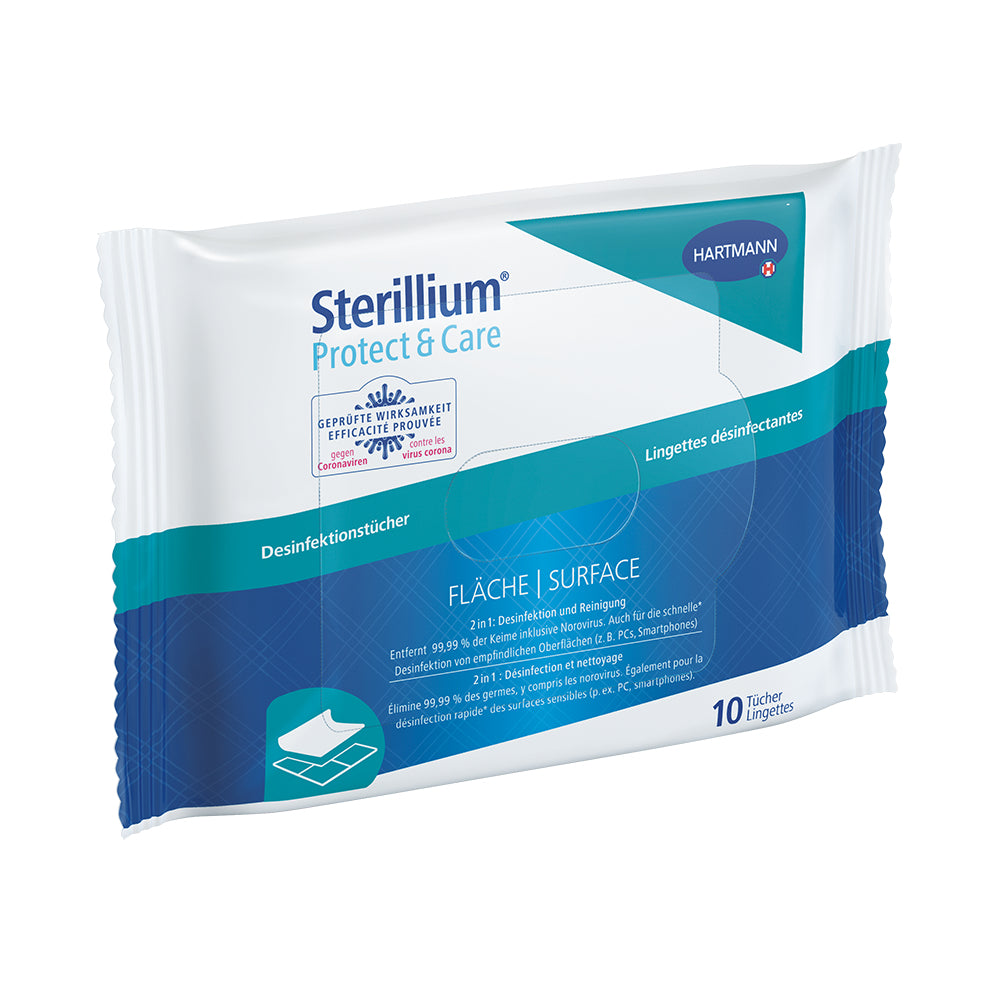 Sterillium Desinfektions-Reinigungstücher – für Bildschirme und Kunststoffe, Weiss, 10 Stk.