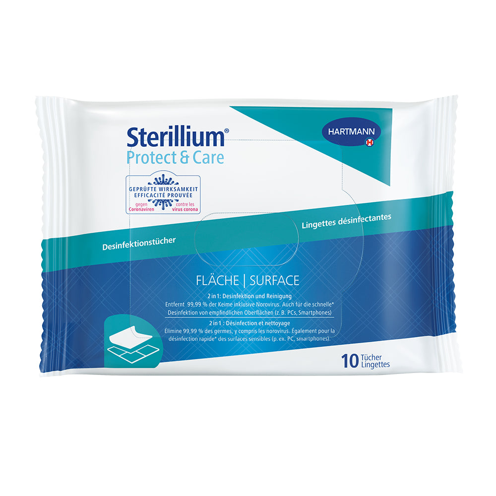 Sterillium Desinfektions-Reinigungstücher – für Bildschirme und Kunststoffe, Weiss, 10 Stk.