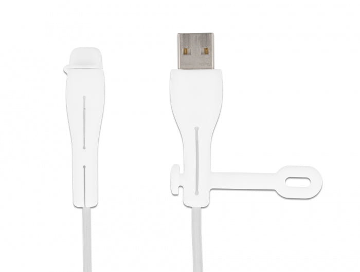 DeLOCK Staubschutz USB-A/USB-C (Stecker) – Silikon – Weiss – 2er-Set