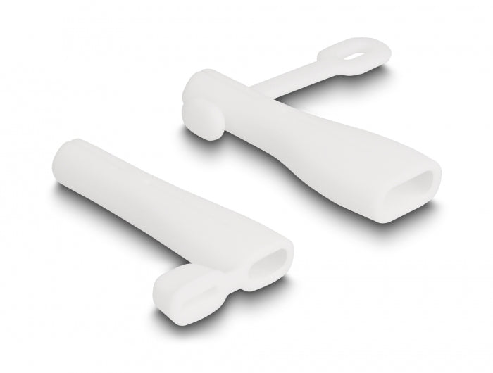 DeLOCK Staubschutz USB-A/USB-C (Stecker) – Silikon – Weiss – 2er-Set