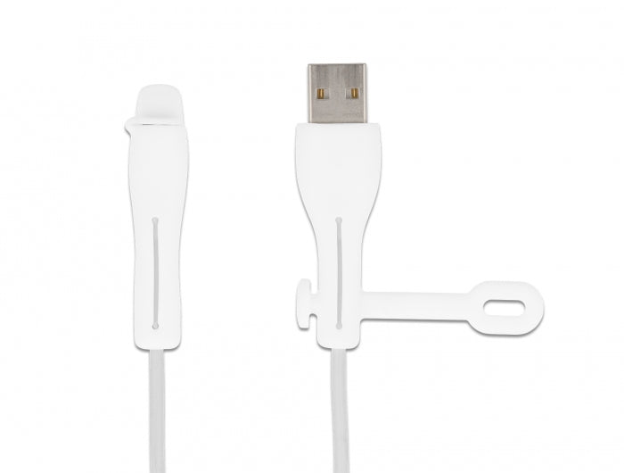 DeLOCK USB-Adapter USB-A auf Lightning – Silikon – Weiss – 2er-Set