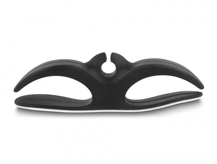 DeLOCK Kabelhalter, 3 Durchführungen, selbstklebend, für Kabel bis Ø 15 mm, 3er-Set – schwarz/grau/weiss