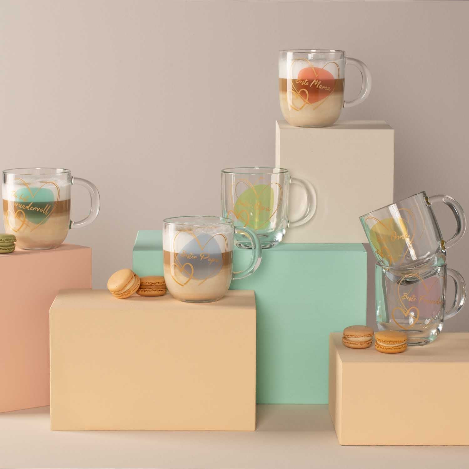 LEONARDO Kaffeetasse Emozione – 400 ml, Ø 8,7 cm (H 15 cm), Kalk-Natron-Glas, Transparent, mikrowellengeeignet