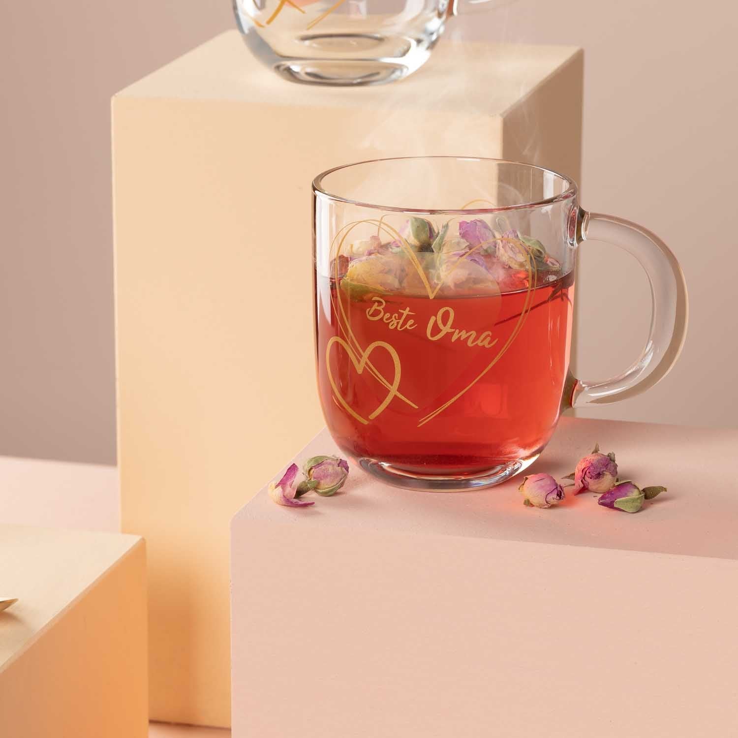 LEONARDO Tasse Emozione – 400 ml, Ø 8,7 cm, H 15,0 cm, Kalk-Natron-Glas, Transparent, mikrowellengeeignet
