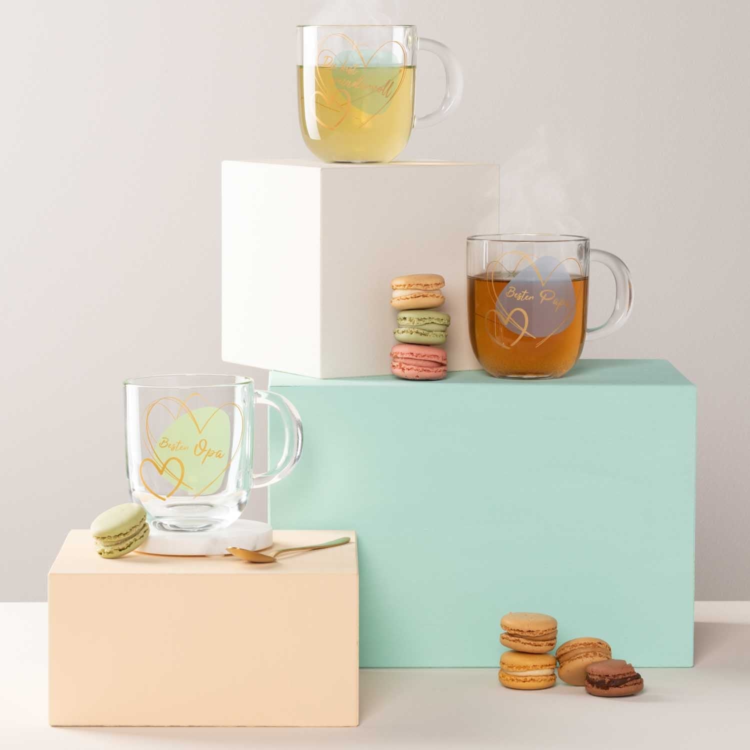LEONARDO Kaffeetasse Emozione – 400 ml, Ø 8,7 cm, Glas, Transparent, mikrowellengeeignet
