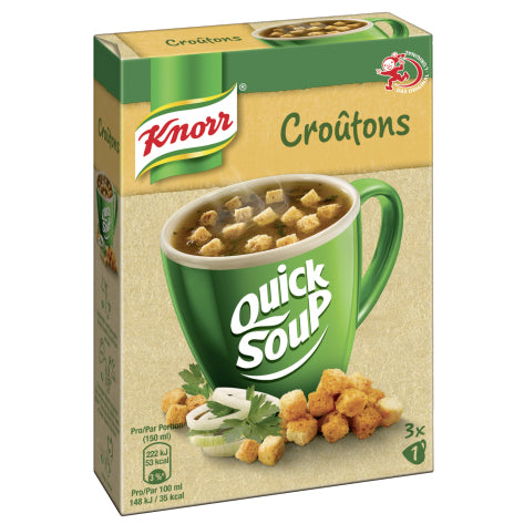 Knorr Quick Soup Bouillon Gemüse & Croûtons, vegetarisch – 58 g
