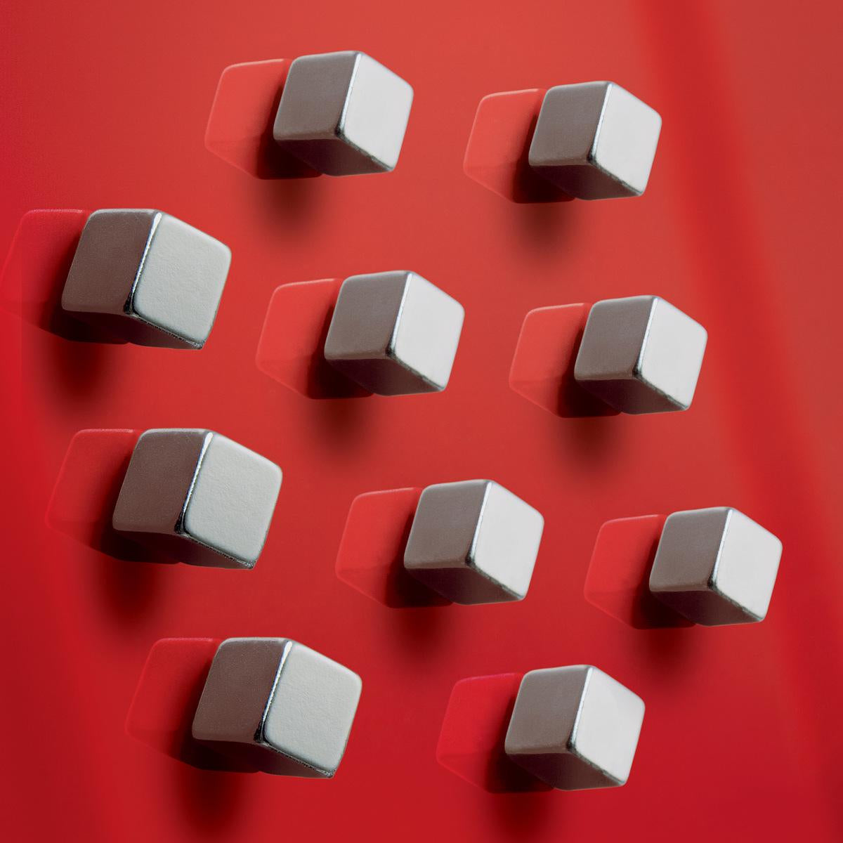 Sigel Magnetwürfel – Silber – 10 × 10 × 10 mm, 10 Stück, Stahl