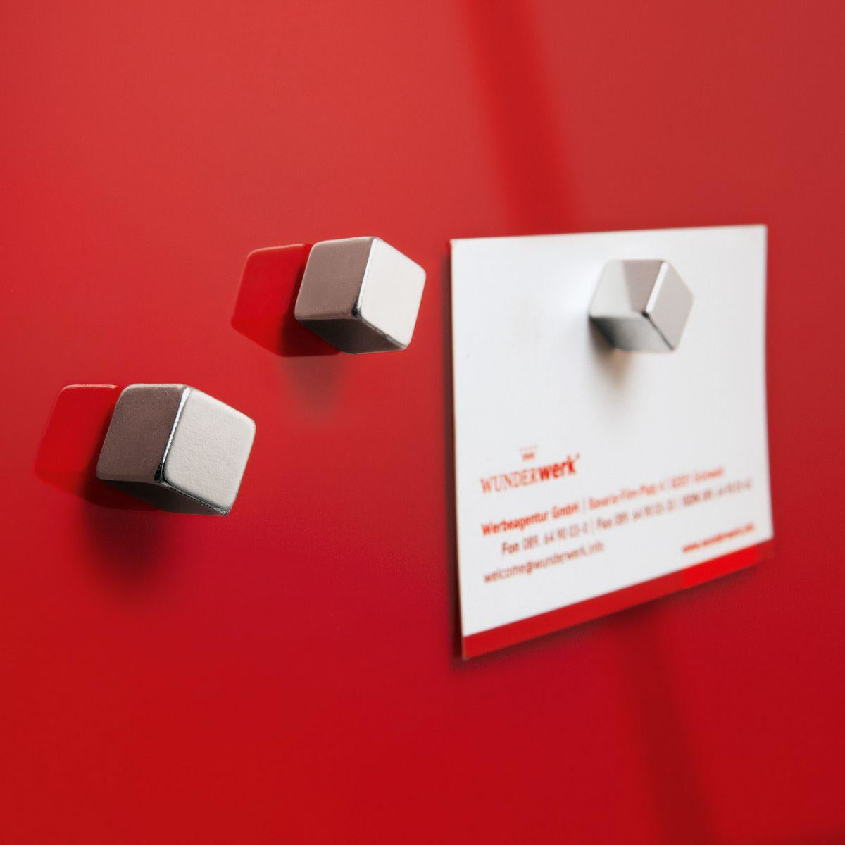 Sigel Magnetwürfel – silber – 10 × 10 × 10 mm, 6 Stück, Stahl