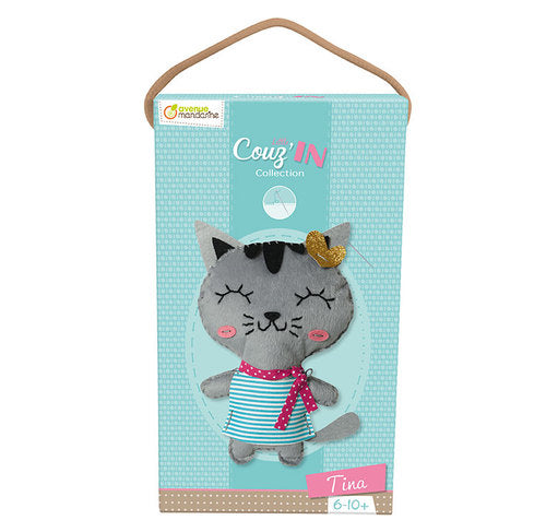 Avenue Mandarine Bastelset Nähen Katze Tina – 6–10 Jahre – 140 × 300 × 50 mm