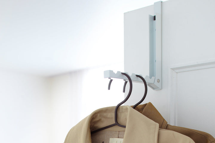 Yamazaki Smart Wandgarderobe – Stahl – Weiss – 205 × 200 × 20 mm