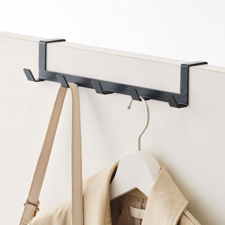 Yamazaki Wandgarderobe 5 Haken – Stahl – Schwarz – 300 × 60 × 70 mm