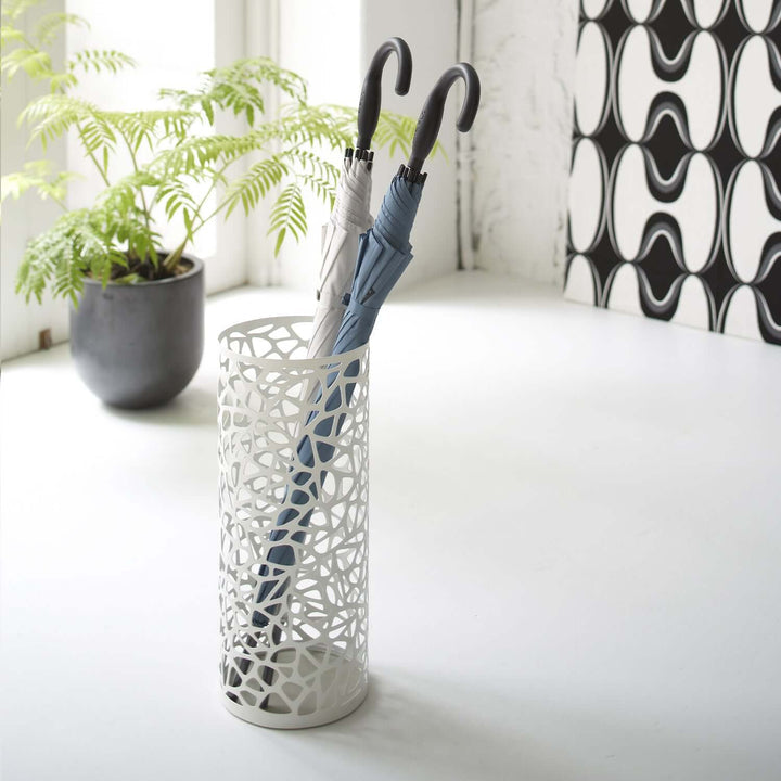 Yamazaki Schirmständer – Metall – Weiss – Ø 190 × 465 mm
