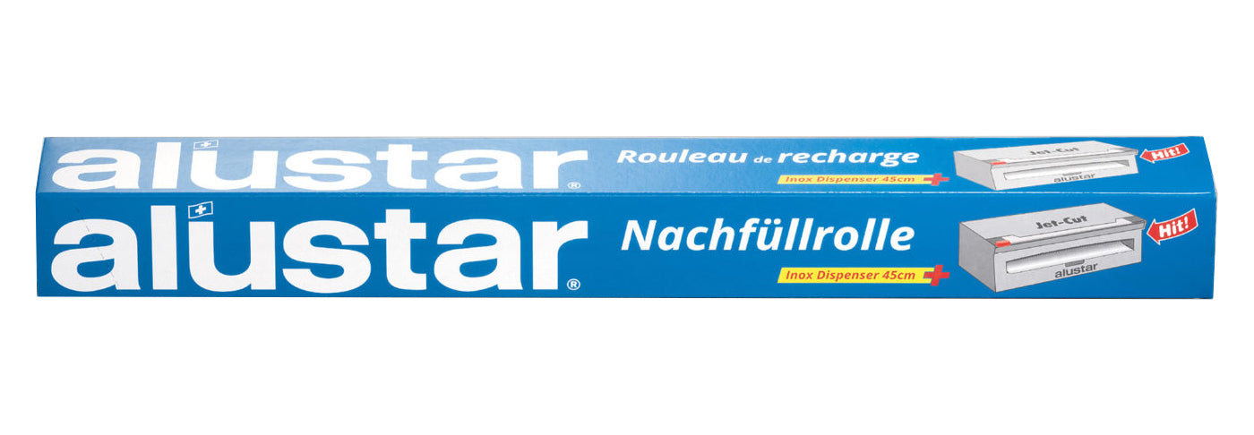 Alustar Nachfüllrolle 70 m × 45 cm, Aluminium, für Edelstahldispenser