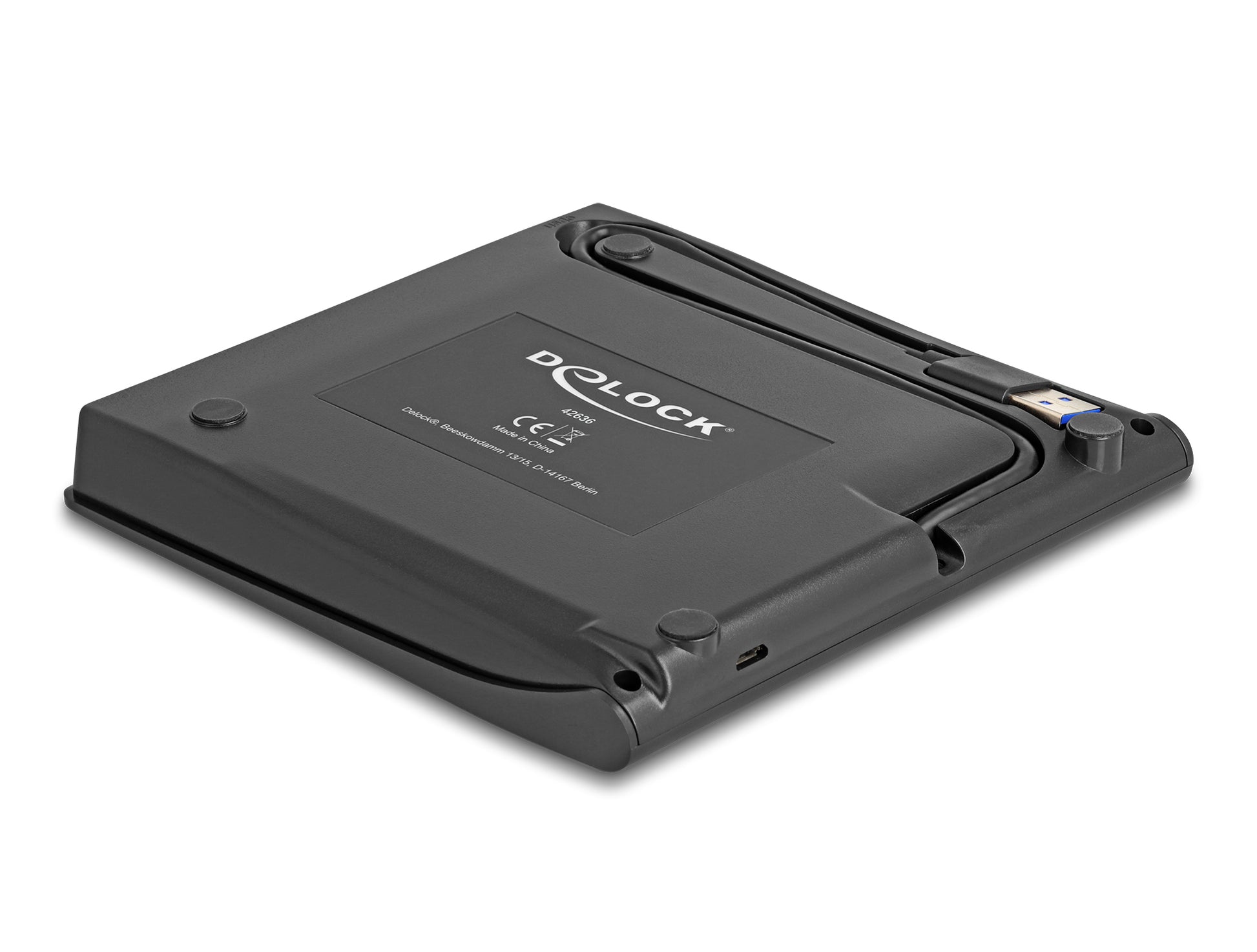 DeLOCK 1-Bay HDD-Gehäuse – SuperSpeed USB Typ-A, 5 Gbit/s, für 5,25" Slim SATA (12,7 mm)