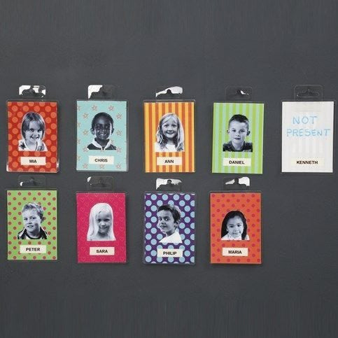 Creativ Company Namensschild-Halterung – Euro-Lochung, 38 × 44 mm