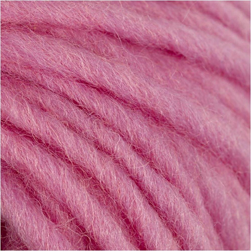 Creativ Company Wolle Rosa – 50 g, 50 m, 100% Wolle, Nadel 7 mm