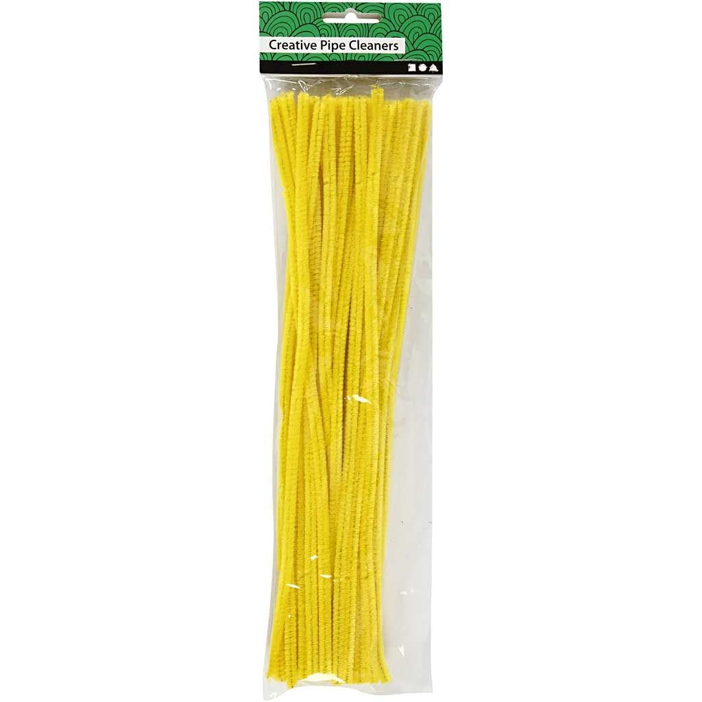 Creativ Company Chenilledraht, Nylon, Gelb, Ø 6 mm × 30 cm, 50 Stk., 51616