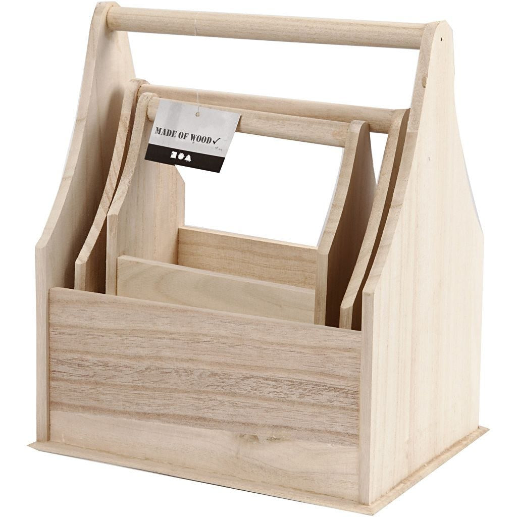 Creativ Company Aufbewahrungsbox – Holz – Natur – 240 × 280 × 175 mm – 3 Stück