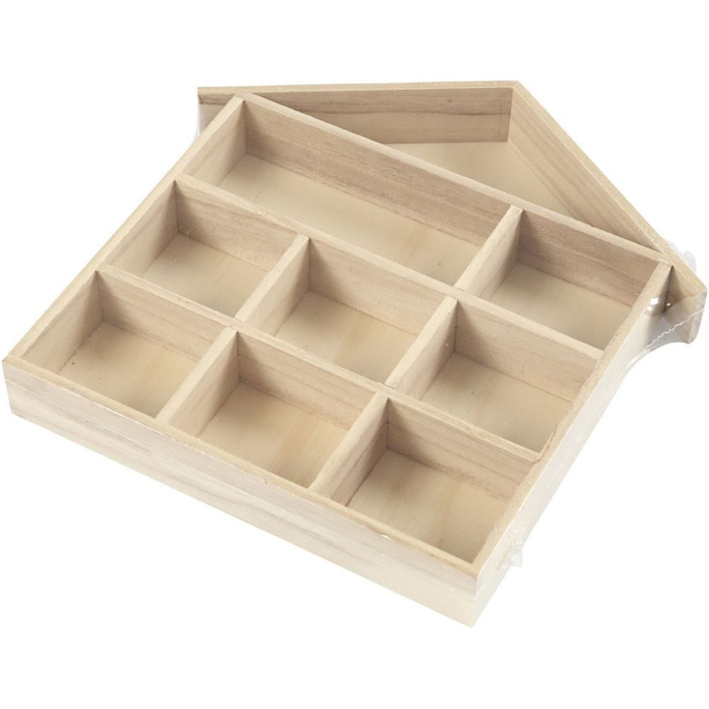 Creativ Company Setzkasten – Holz – Natur – 252 × 260 × 35 mm