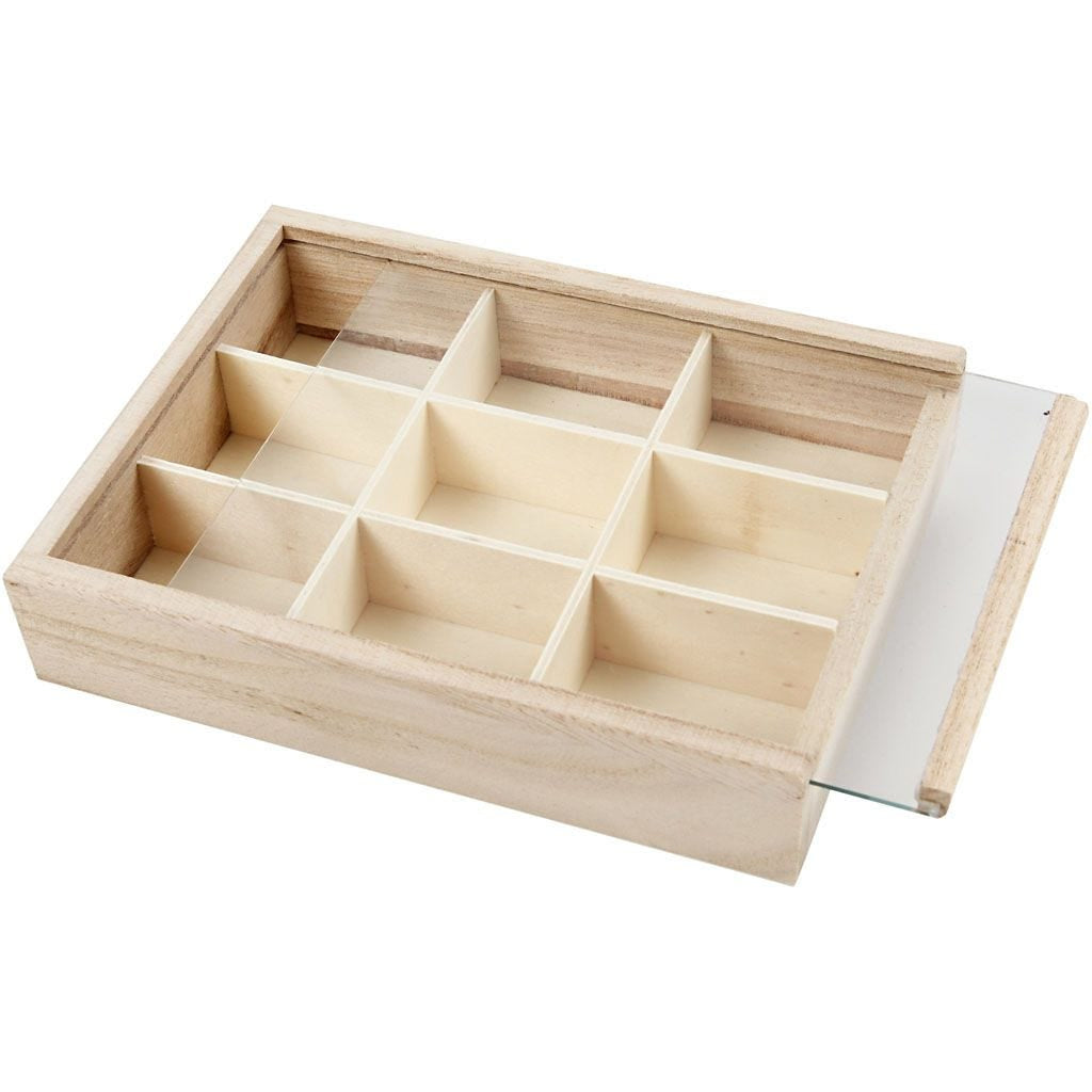 Creativ Company Schubladeneinsatz – Holz – Natur – 130 × 45 × 170 mm