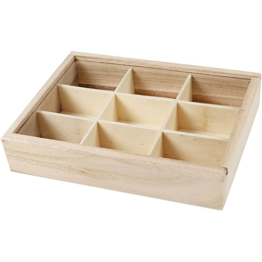 Creativ Company Schubladeneinsatz – Holz – Natur – 130 × 45 × 170 mm