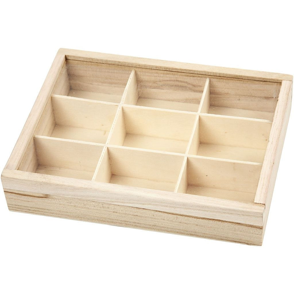 Creativ Company Schubladeneinsatz – Holz – Natur – 130 × 45 × 170 mm