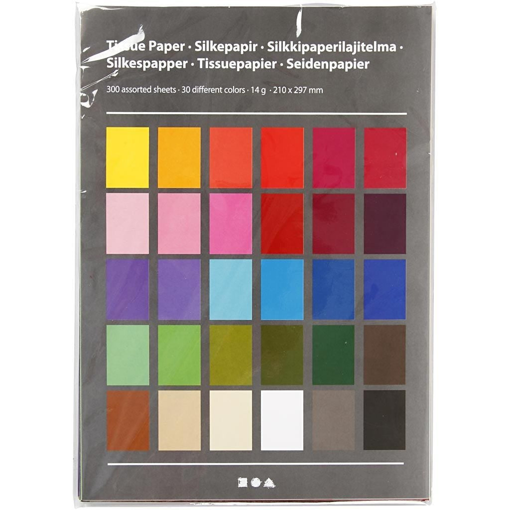 Creativ Company Seidenpapier – A4, mehrfarbig – 300 Blatt