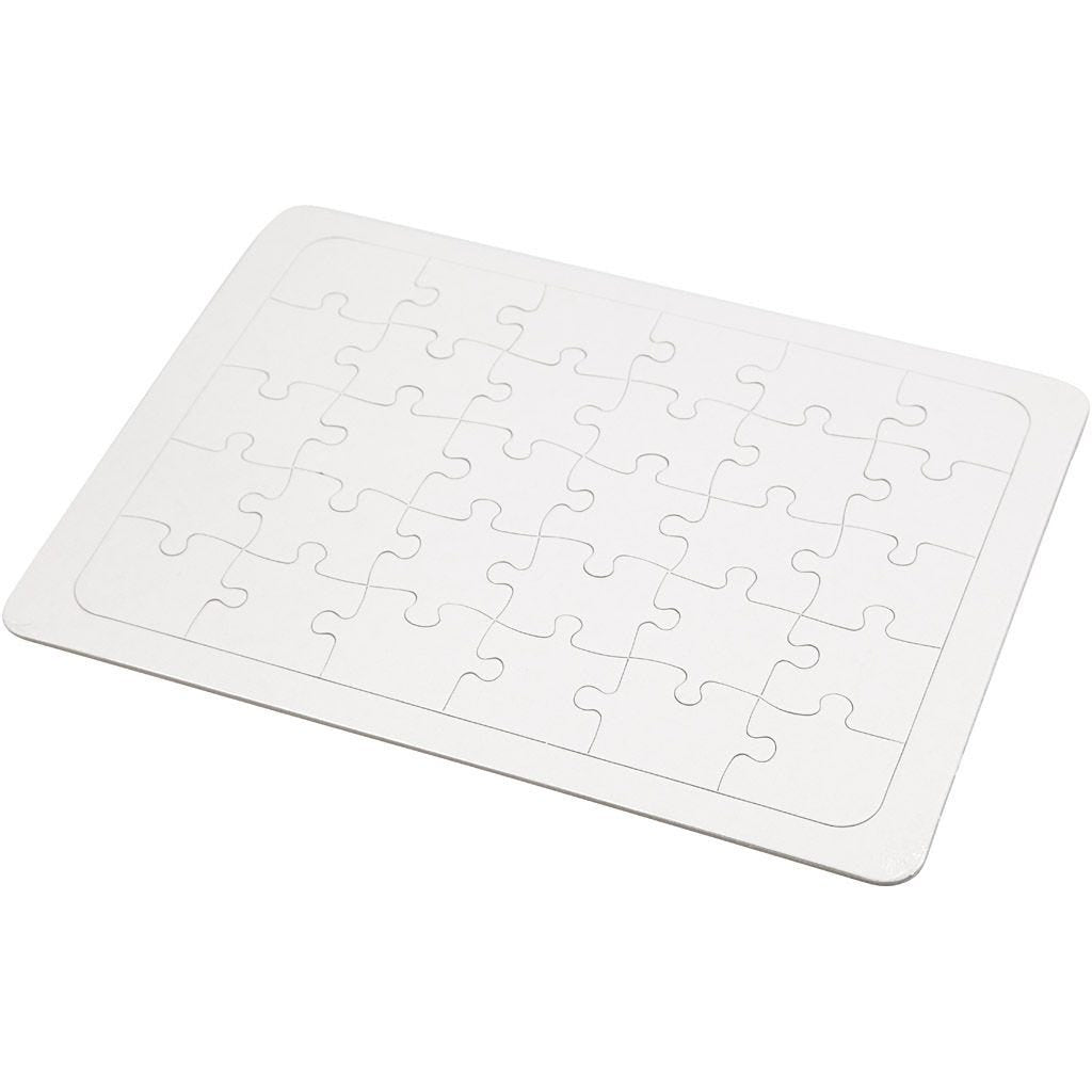 Creativ Company Papp-Puzzle, Weiss, 30 × 21 cm, 30 Stk., Unterwasser