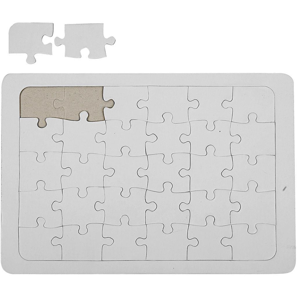 Creativ Company Papp-Puzzle, Weiss, 30 × 21 cm, 30 Stk., Unterwasser