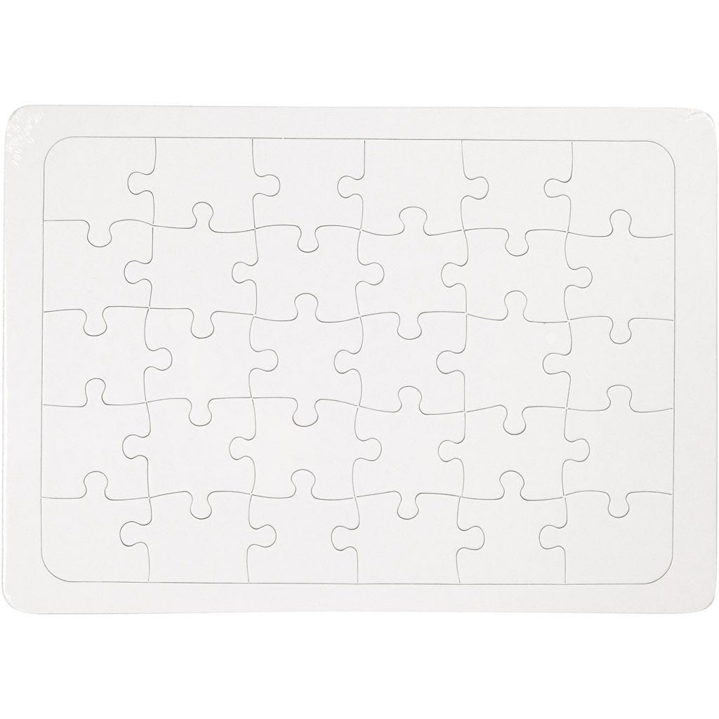 Creativ Company Papp-Puzzle, Weiss, 30 × 21 cm, 30 Stk., Unterwasser