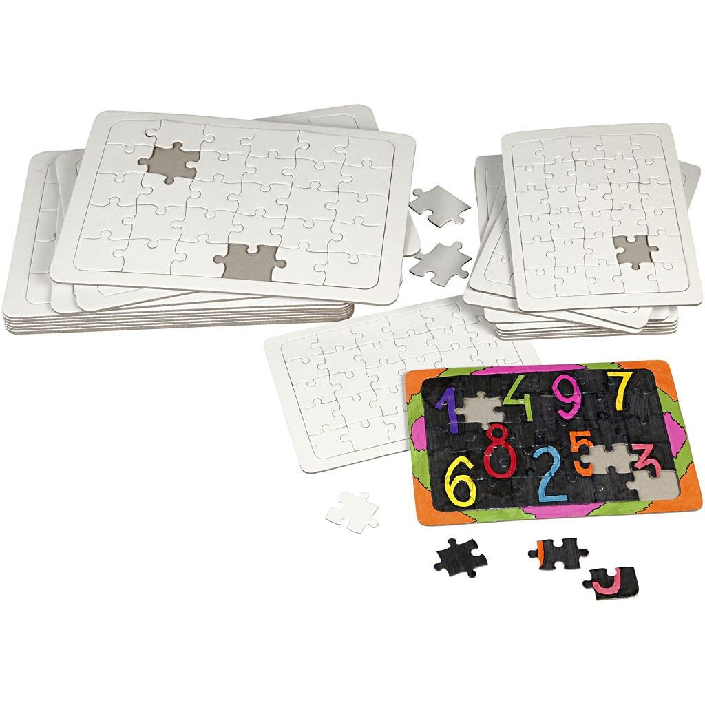 Creativ Company Papp-Puzzle, Weiss, 30 × 21 cm, 30 Stk., Unterwasser