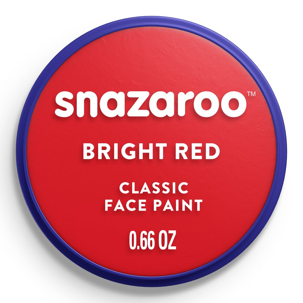 Snazaroo Schminkfarbe – Leuchtrot – 18 ml – für Gesicht