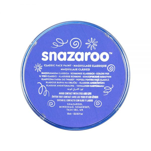 Snazaroo Schminkfarbe – für sensible Haut, wasserbasiert – 18 ml – Himmelblau