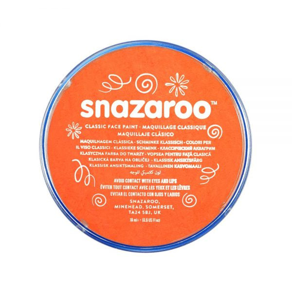 Snazaroo Schminke – Orange – 18 ml – für Gesicht, sensible Haut