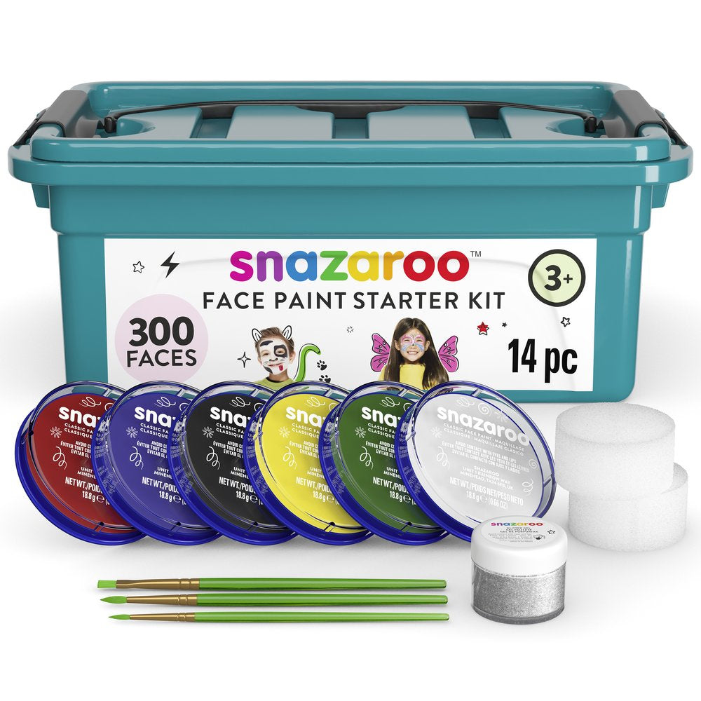 Snazaroo Schminkkoffer Einsteiger – Schminkset – 6 Farben – ab 3 Jahren