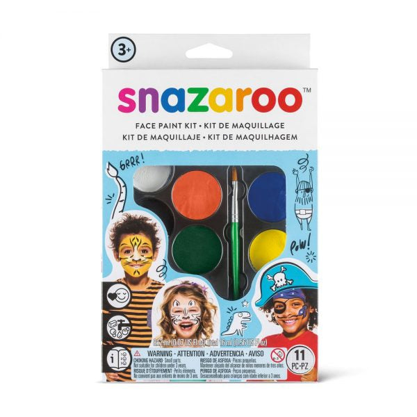 Snazaroo Schminkpalette Jungen – Mehrfarbig – 8 Farben – 8×2 ml – für Gesicht