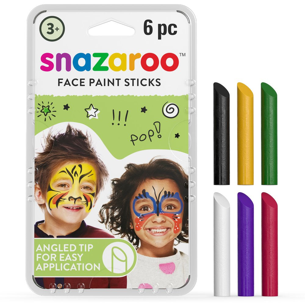 Snazaroo Schminkstifte – für sensible Haut, Farbmix – 6 Stk